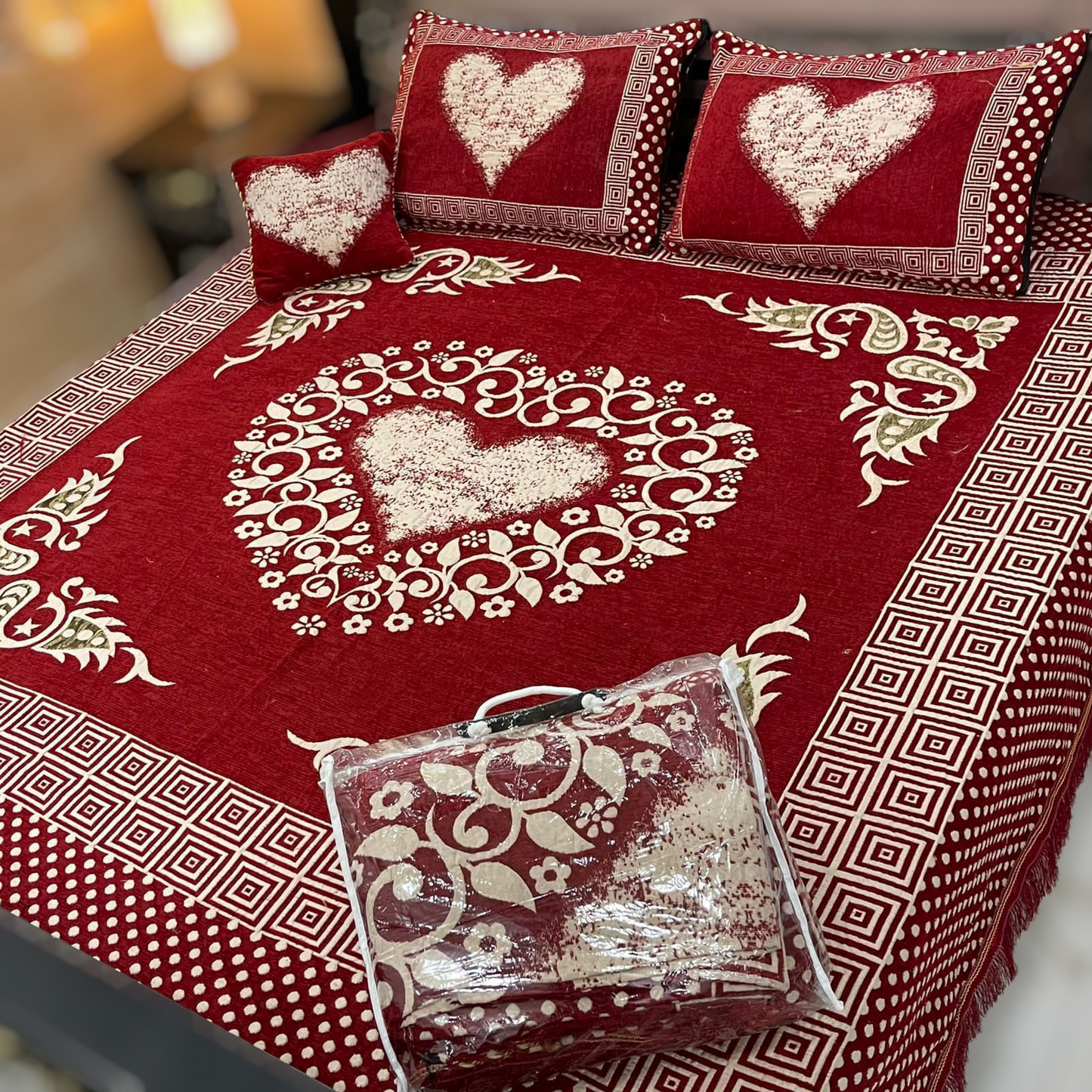 Velvet Jacquard 4 Piece Bedsheet