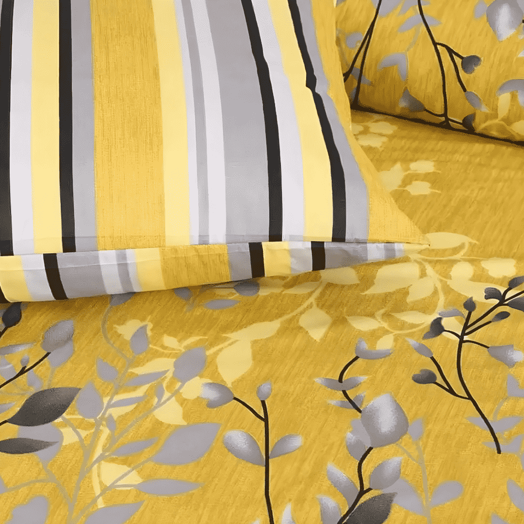 7pc Cotton Comforter Set Golden Tree