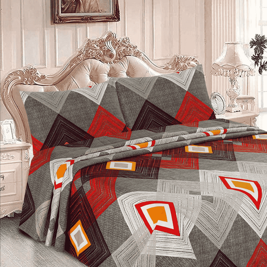 Crystal Cotton 3pc Bedsheet - Red Box