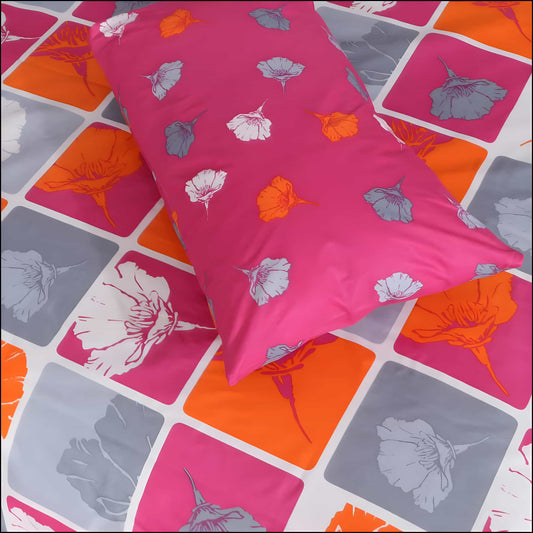 Cotton Satin 3pc Bedsheet - Polca