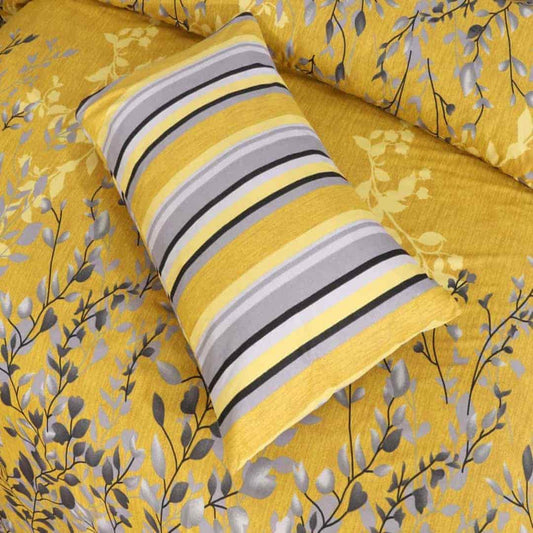 Cotton Satin 3pc Bedsheet - Golden Tree