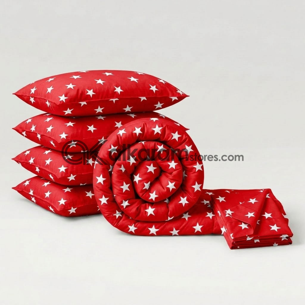 6 PC's Pure Cotton Comforter Set Nova Starfall