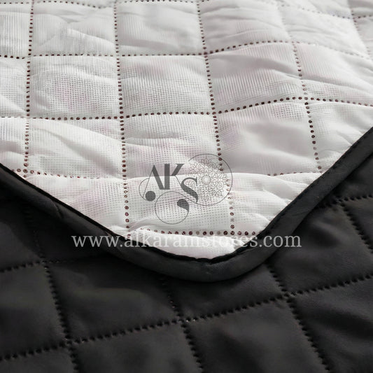 Quilted Black Sofa Cover