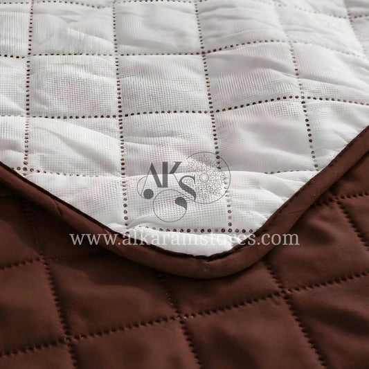 Quilted Dark Brown Sofa Cover