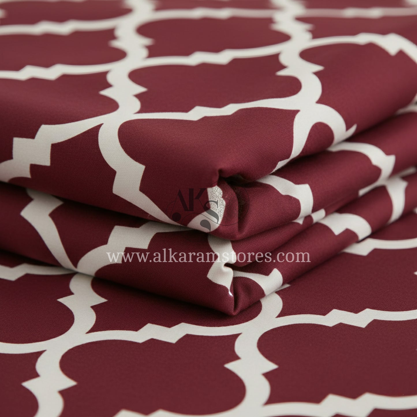 Crystal Cotton 3pc Bedsheet Red Moroccan