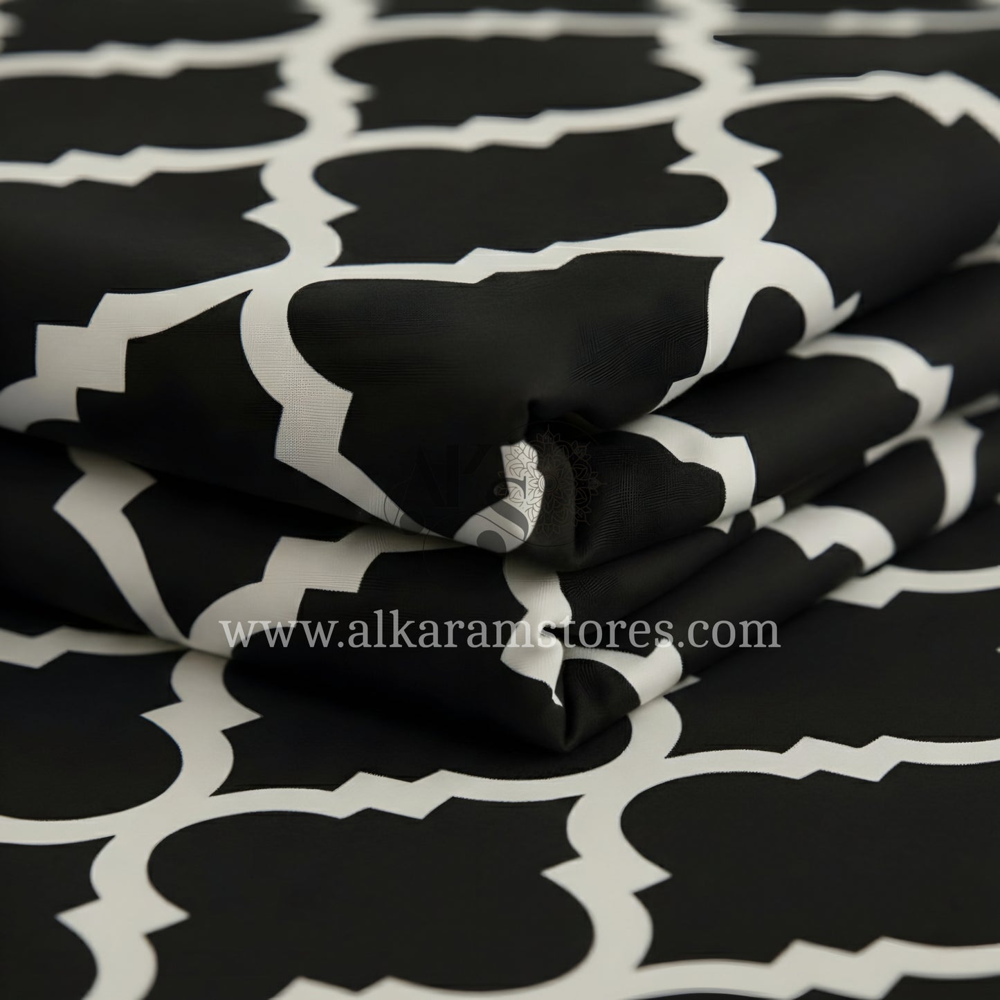 Crystal Cotton 3pc Bedsheet Black Moroccan