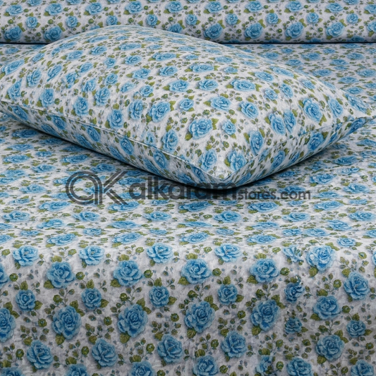Pure Cotton 3pc Bedsheet Ocean Bloom