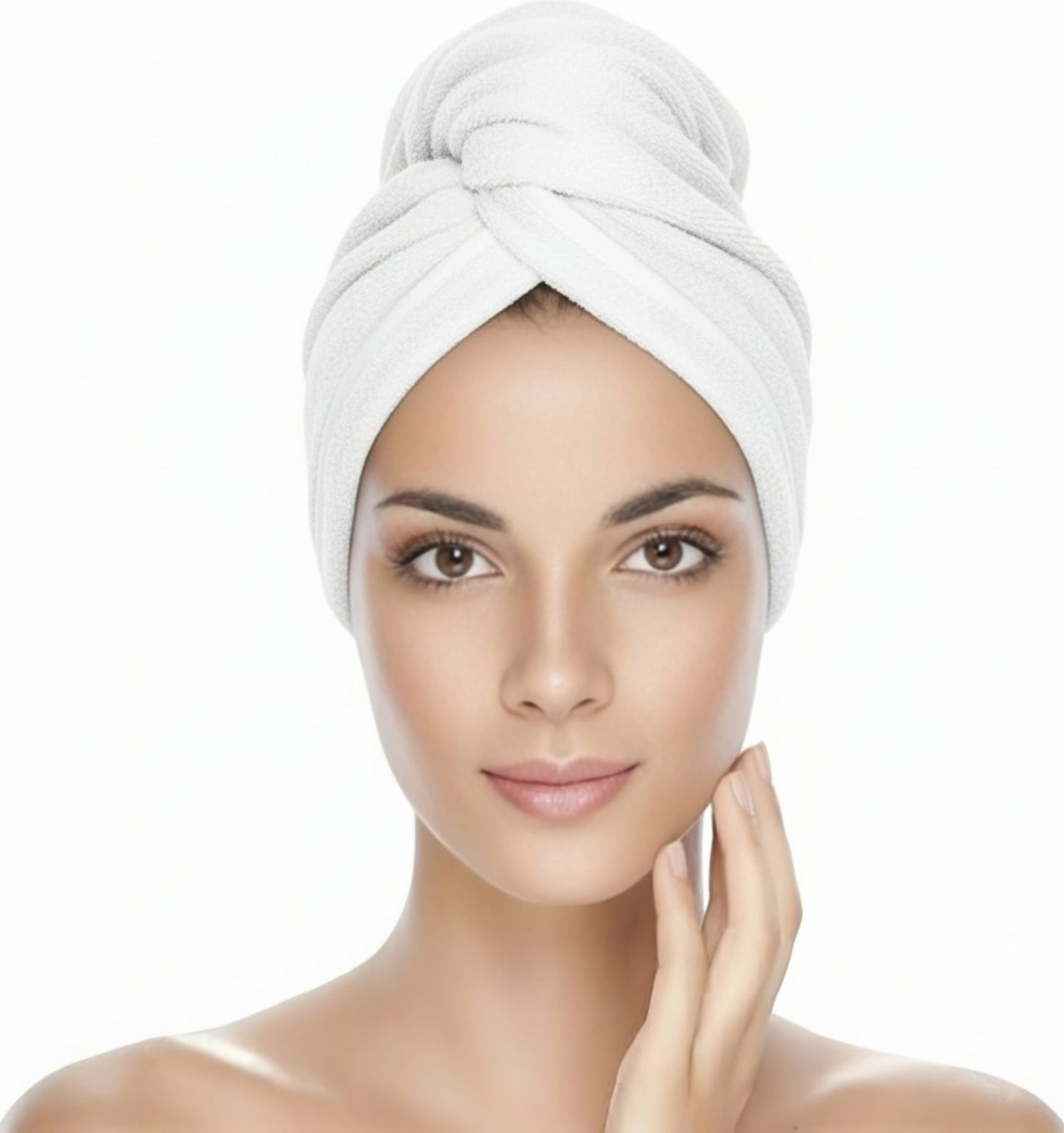 Hair Turban White Shade