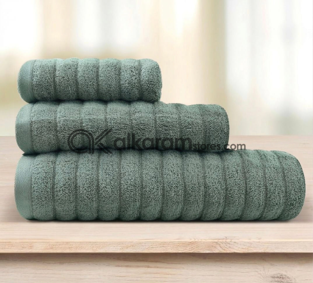 Fluffy Mint Towel Set of 3