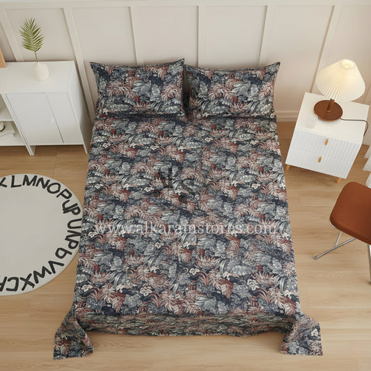 Crystal Cotton 3pc Bedsheet Moody Tropical