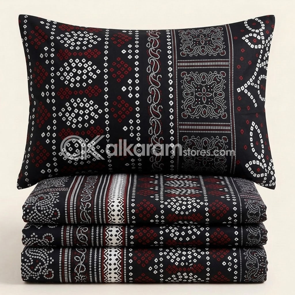 Crystal Cotton 3pc Bedsheet Dark Muaves