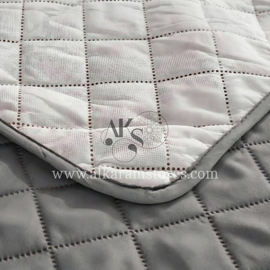 Quilted Grey Sofa Cover