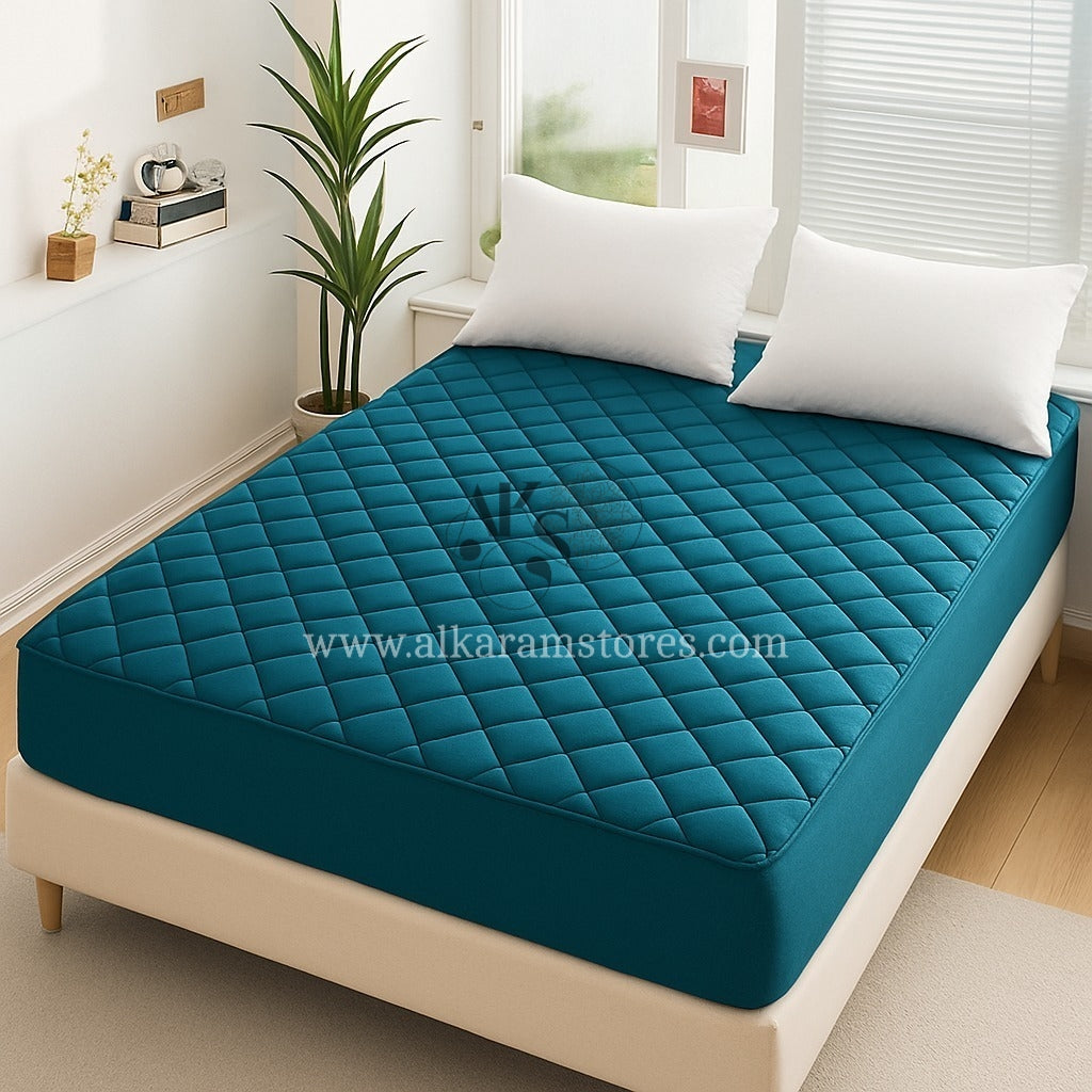 Zinc Quilted Mattress Protector