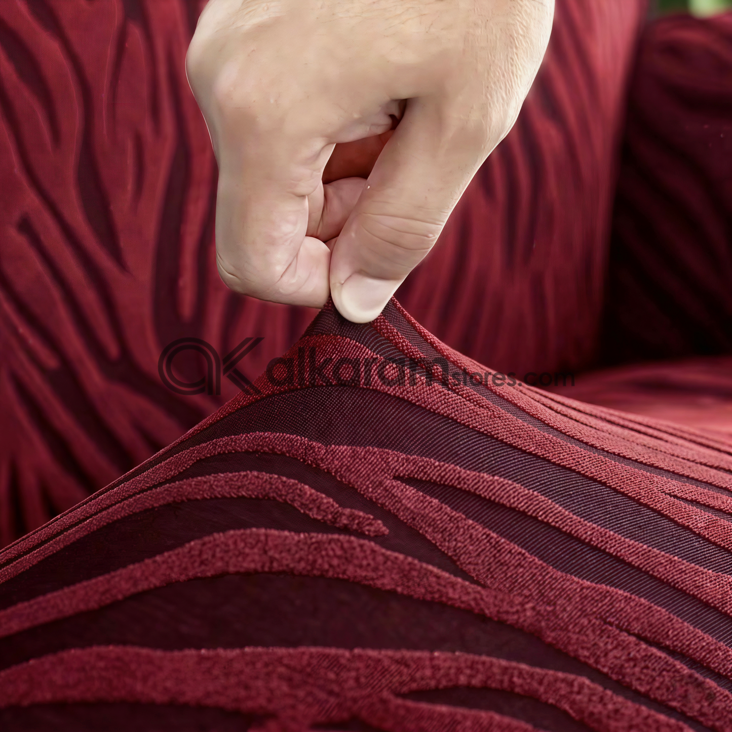Zebra Red Mehroon Sofa Cover