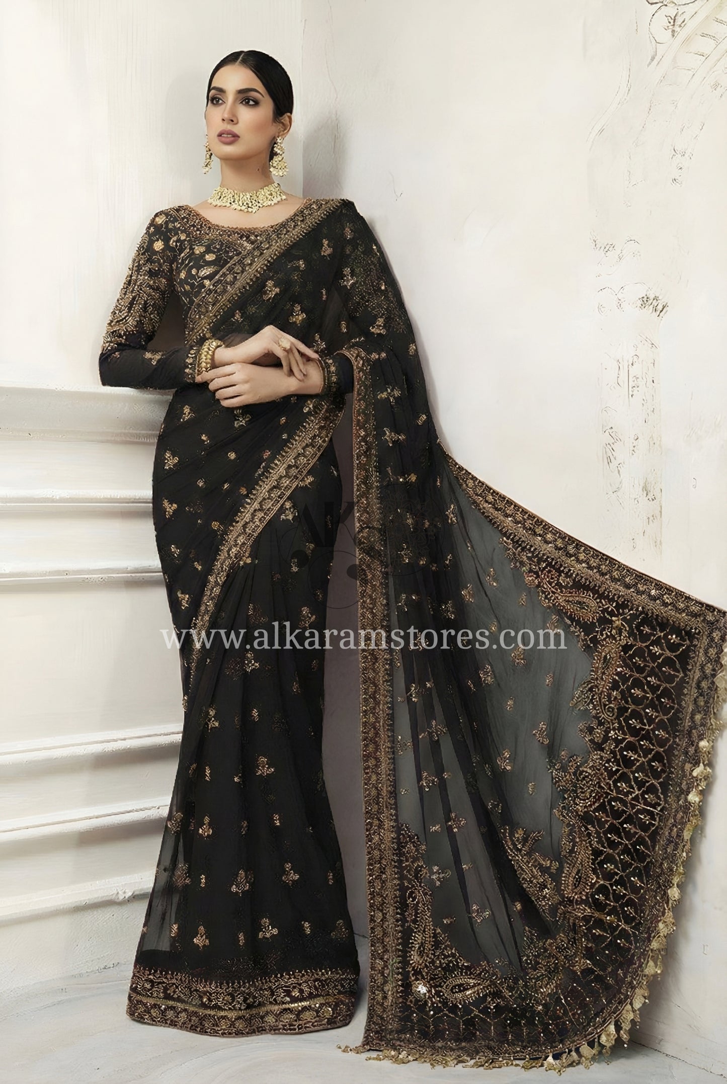 Fancy Saree Black# 113C