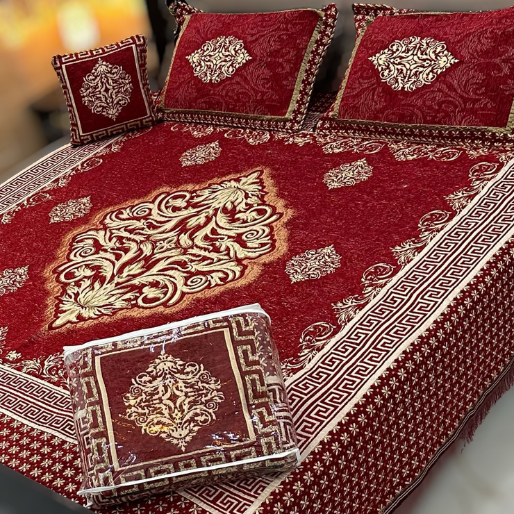 Velvet Jacquard 4 Piece Bedsheet