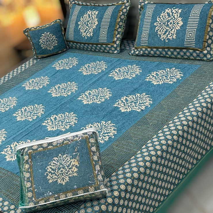 Velvet Jacquard 4 Piece Bedsheet