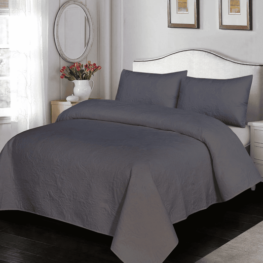 Luxury Bedspread - Smoke Grey