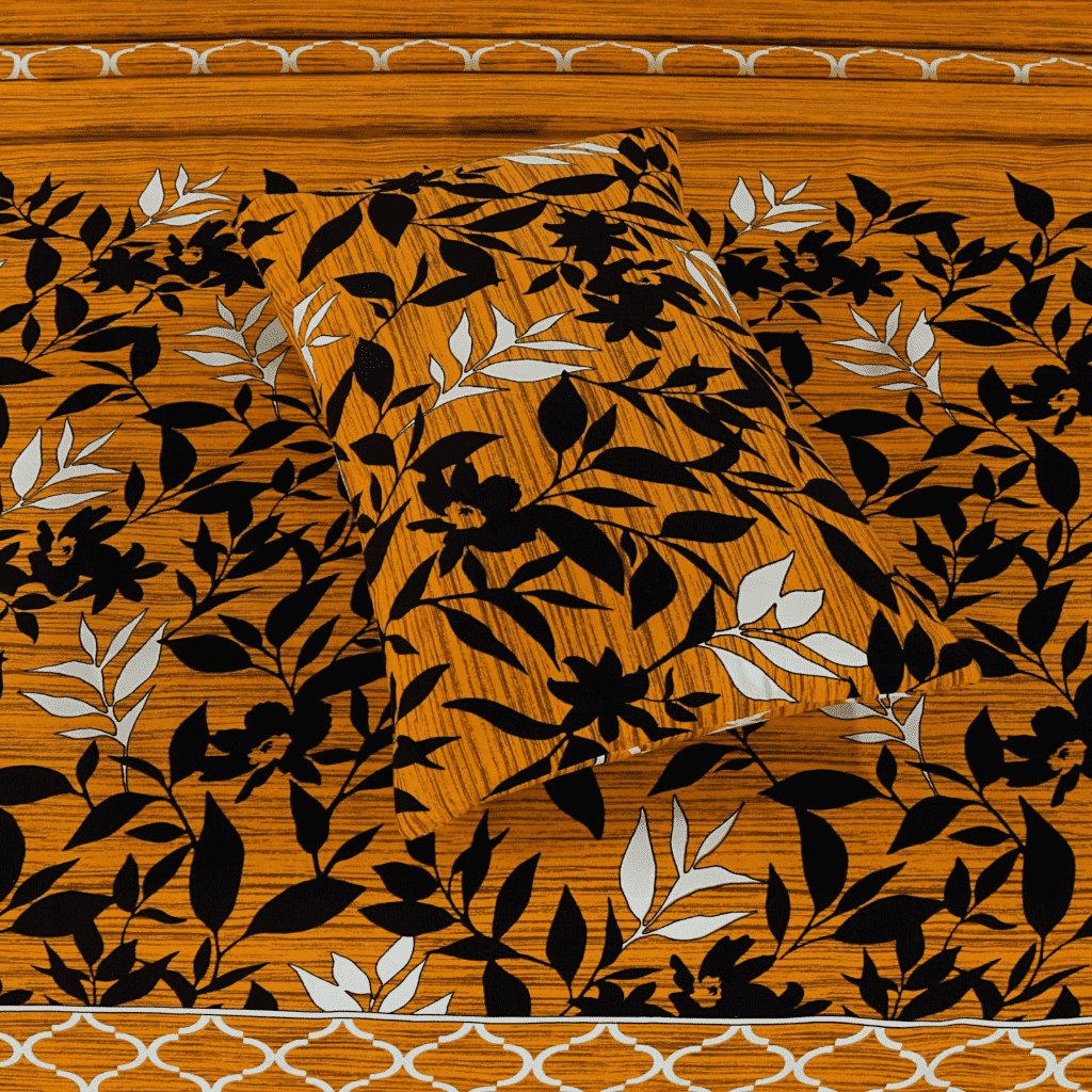 Crystal Cotton 3pc Bedsheet - Lava