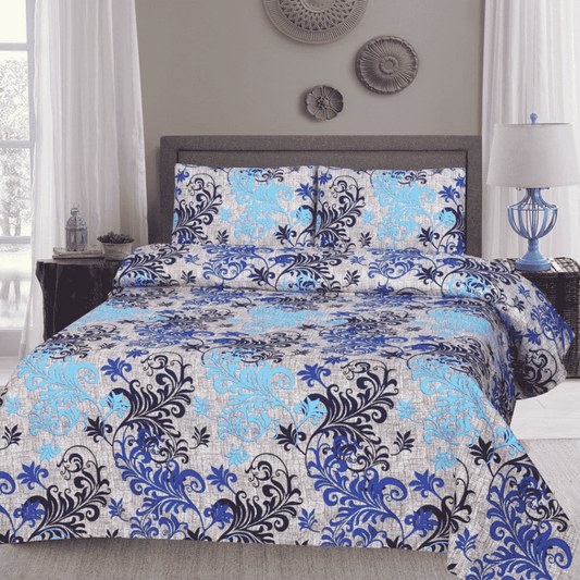 Crystal Cotton 3pc Bedsheet - Woody