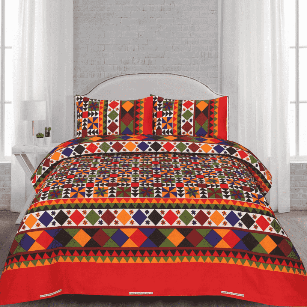 Crystal Cotton 3pc Bedsheet - RGB