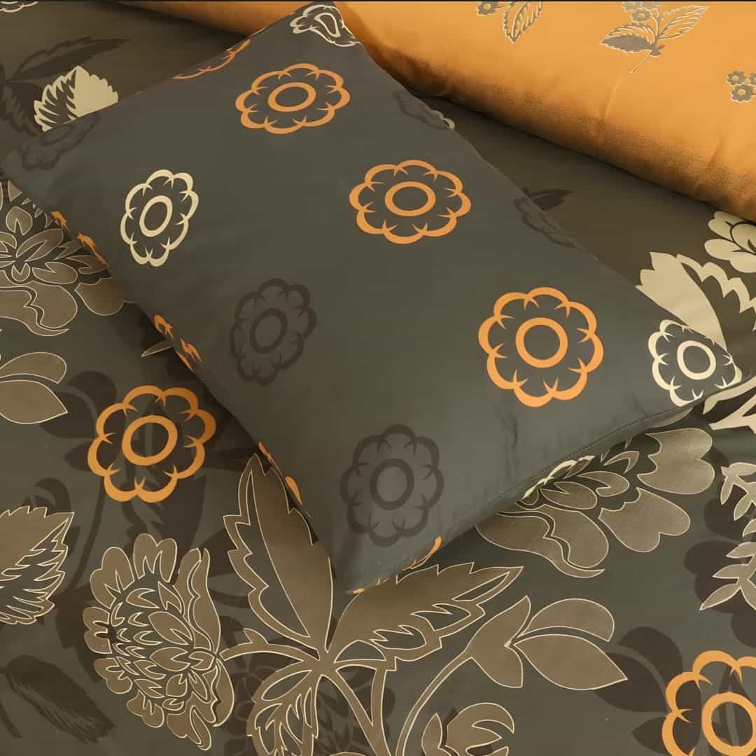 Crystal Cotton 3pc Bedsheet Set - Army Green Floral