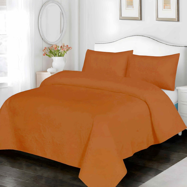 Luxury Bedspread - Rich Orange