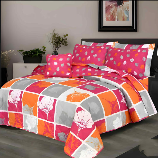 7pc Cotton Comforter Set Polca