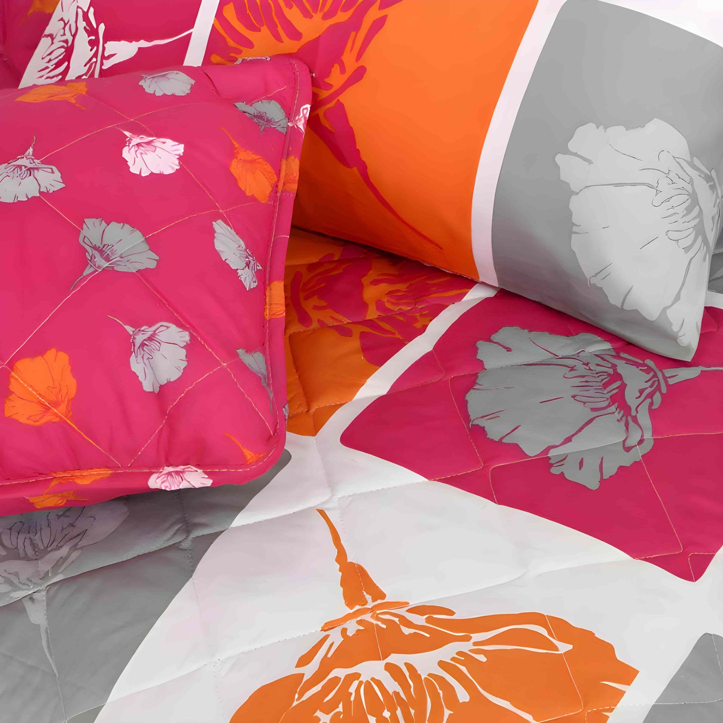 7pc Cotton Comforter Set Polca