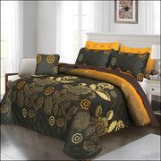 7pc Cotton Comforter Set - Army Floral