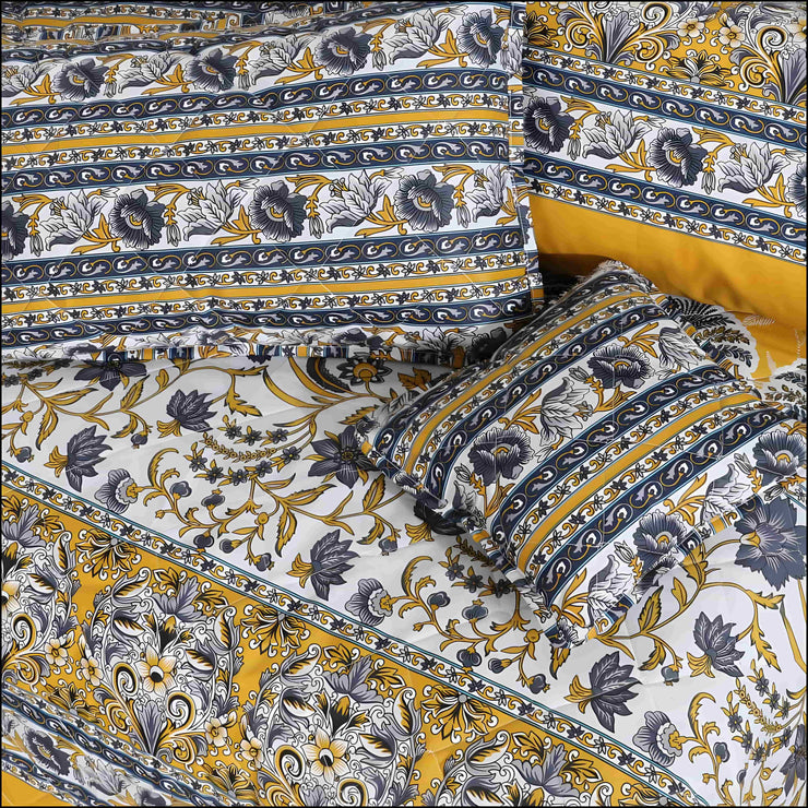 7pc Cotton Comforter Set - Yellow Dunes