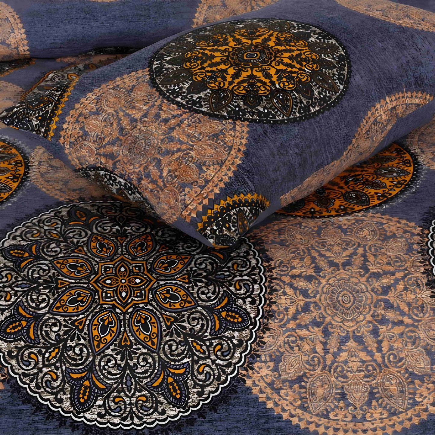 Crystal Cotton 3pc Bedsheet - Lunar Sheet