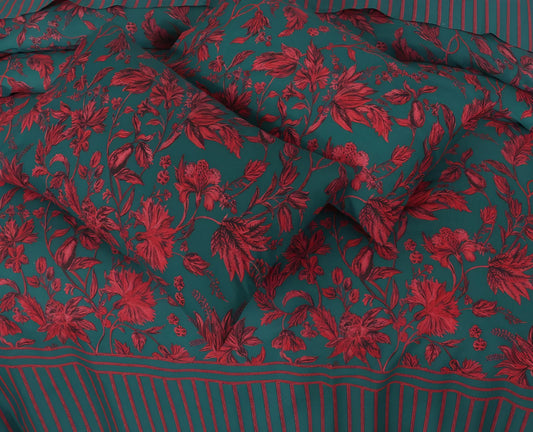7pc Cotton Comforter Set Red Cherry