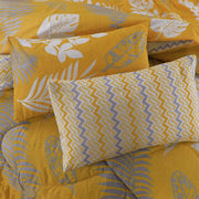 7pc Cotton Comforter Set - Yellow Feather