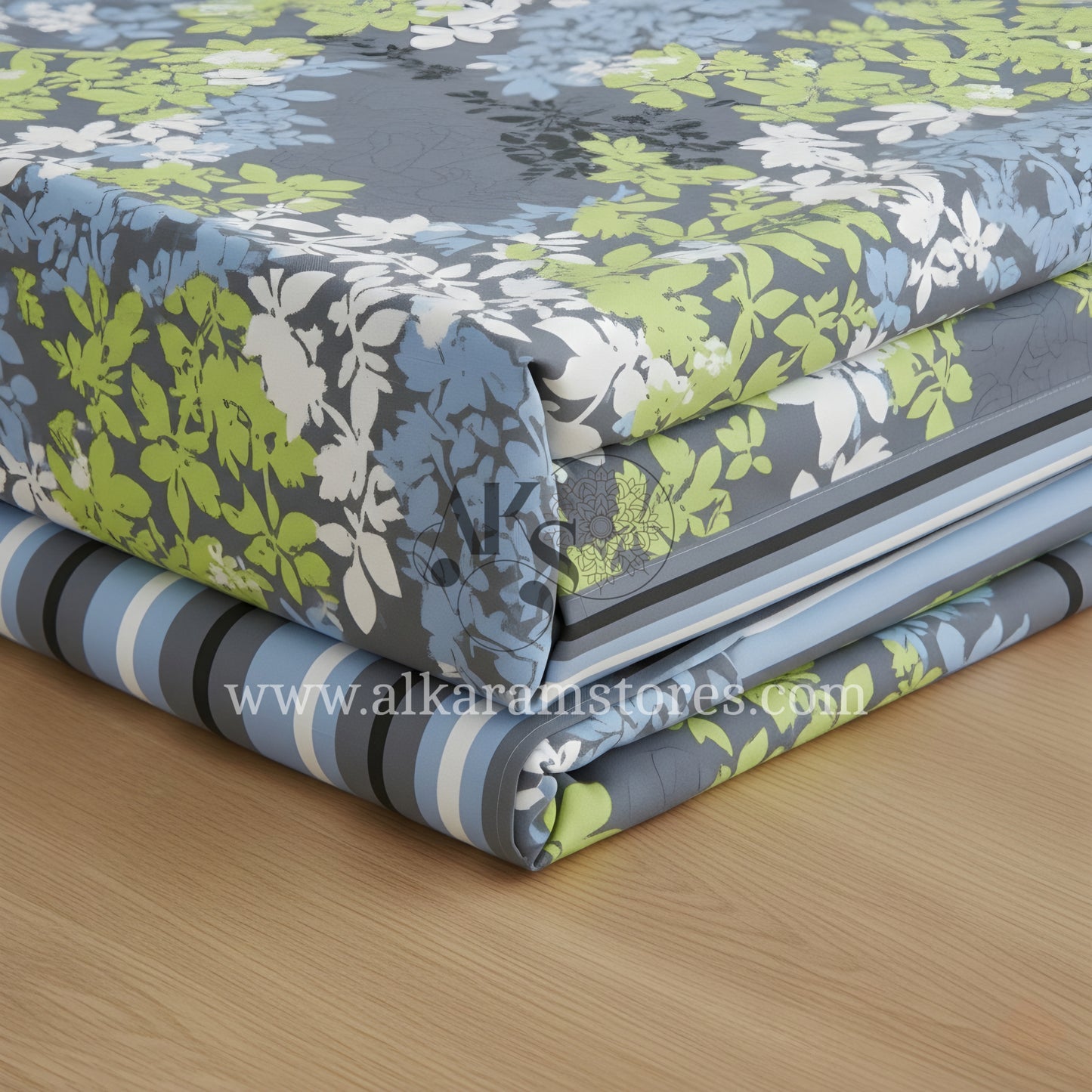 Crystal Cotton 3pc Bedsheet Limegreen Floral