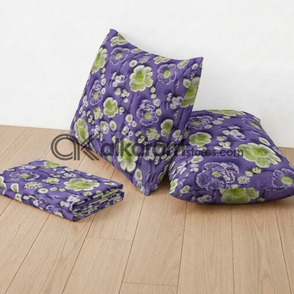 Pure Cotton 3pc Bedsheet Lavender Lime