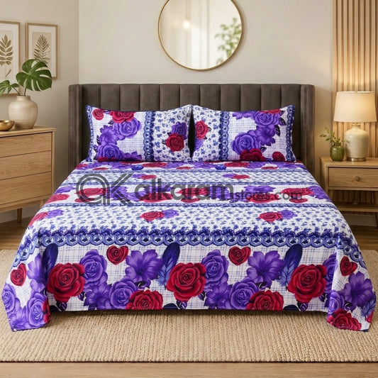Crystal Cotton 3pc Bedsheet Orchid Bloom