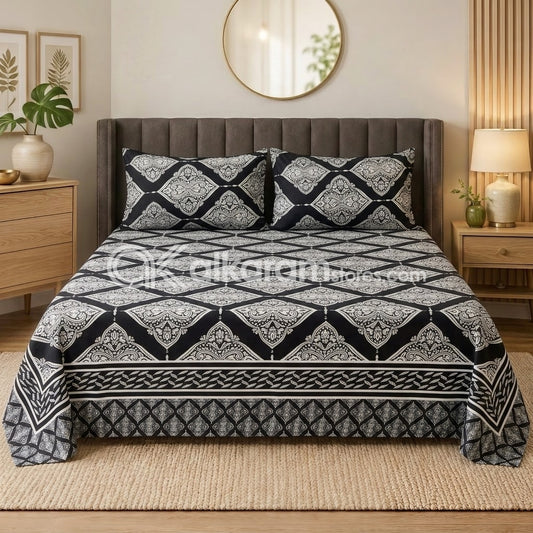 Crystal Cotton 3pc Bedsheet Blaite Crystal