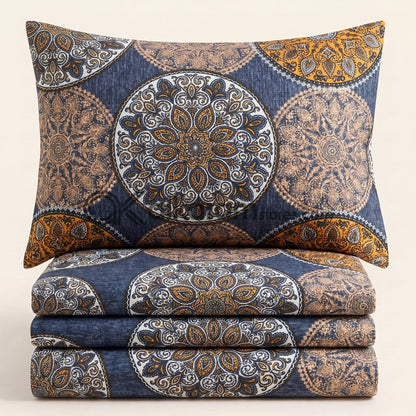 Crystal Cotton 3pc Bedsheet Mandala Motif