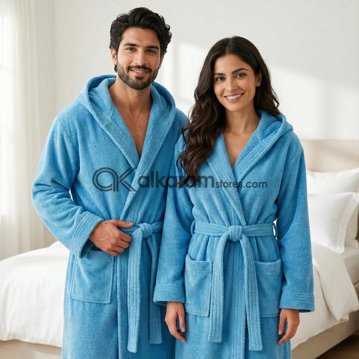 Adult Sky Blue Bathrobe