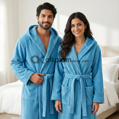 Adult Sky Blue Bathrobe