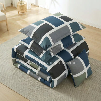 7pc Cotton Comforter Set Blanic Bricks