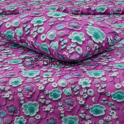 Pure Cotton 3pc Bedsheet Berry Frost