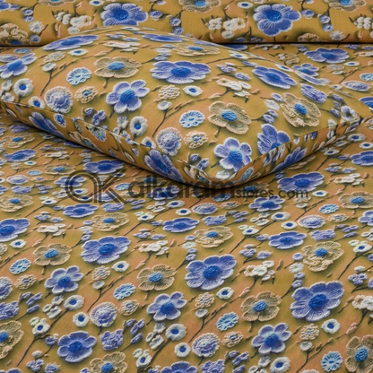 Pure Cotton 3pc Bedsheet Golden Aster