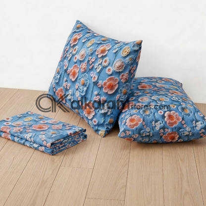 Pure Cotton 3pc Bedsheet Skyline Bloom