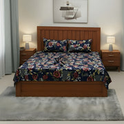 Crystal Cotton 3pc Bedsheet Mehroon Sunflower