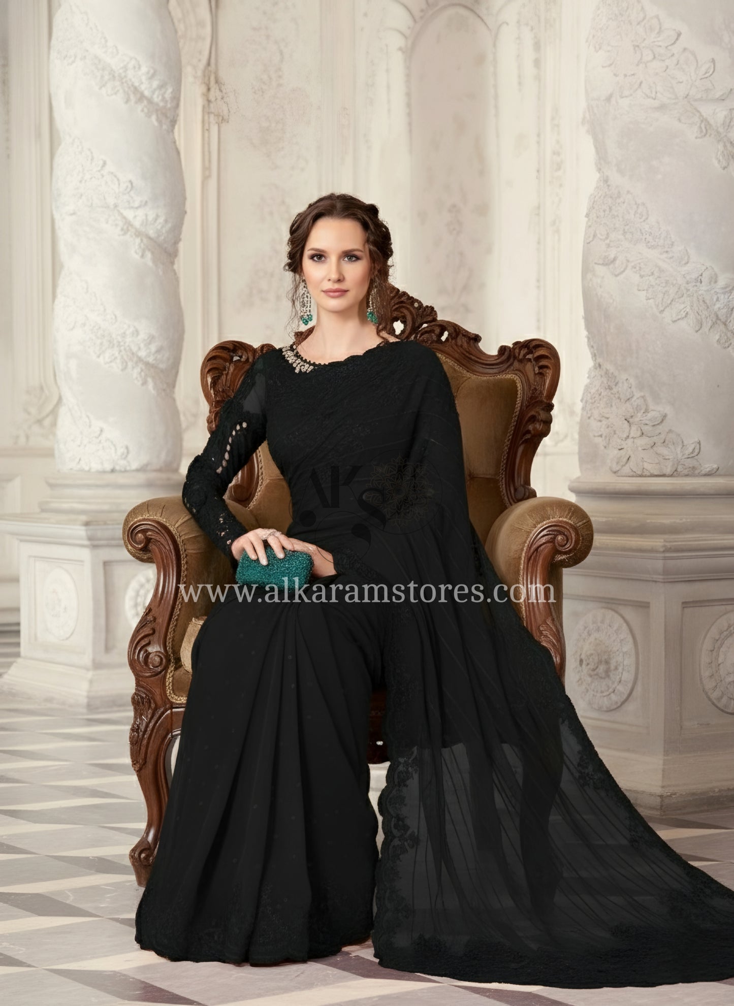 Fancy Saree Black# 109A