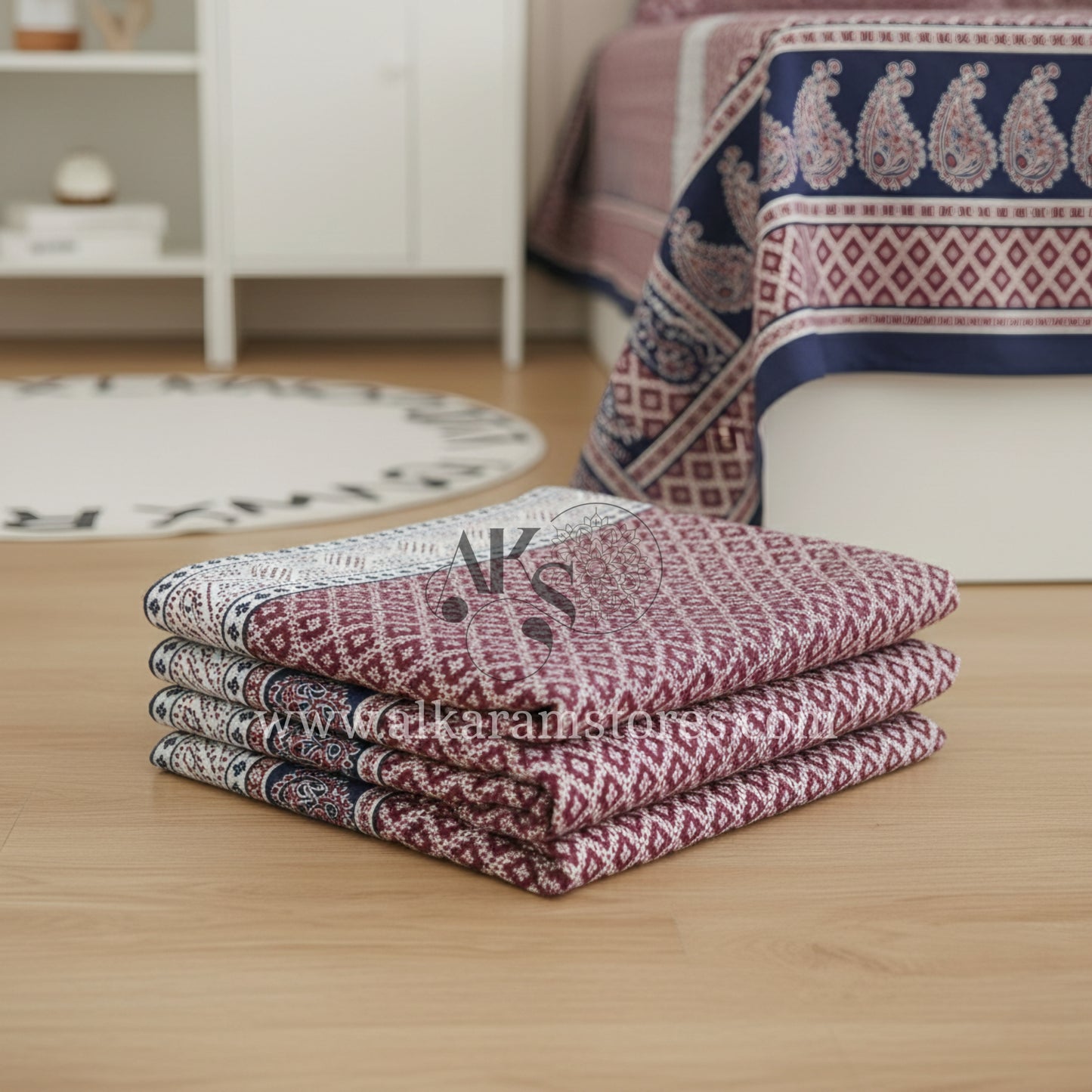 Crystal Cotton 3pc Bedsheet Dusty Rose