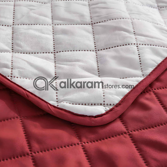 Quilted Mehroon Sofa Cover