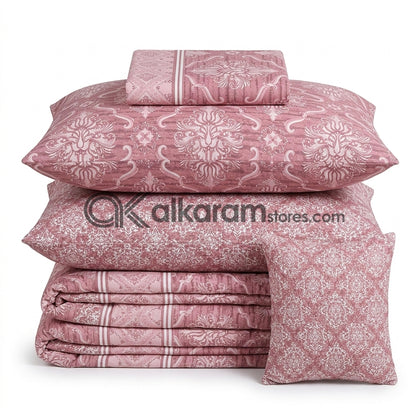 7pc Cotton Comforter Set Pink Regalia